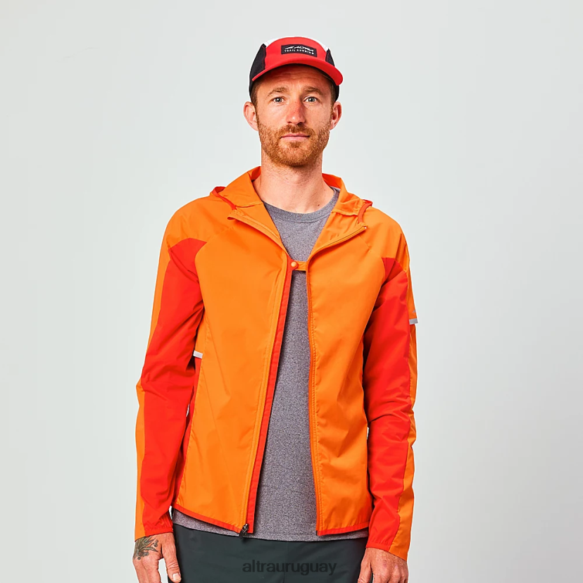 chaqueta cortavientos de trail 8B0NLP336 chaquetas y chalecos hombres naranja roja Altra