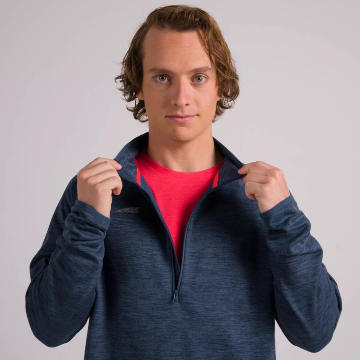 jersey core 1/2 zip para hombre azul océano iluminado por la luna LR22343 océano azul iluminado por la luna hombres Altra