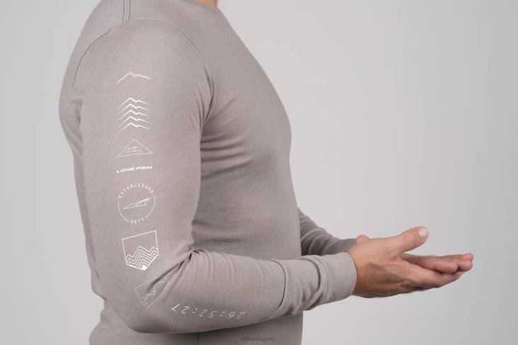 leyenda de los hombres de manga larga topo LR22350 gris pardo hombres Altra