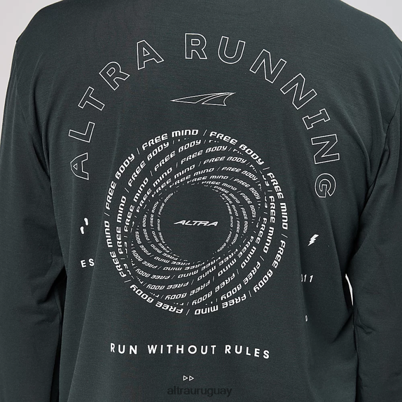 manga larga de rendimiento diario 8B0NLP307 tapas hombres negro Altra