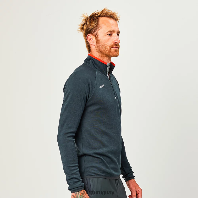 núcleo de lana merino 1/2 cremallera 8B0NLP313 tapas hombres negro Altra