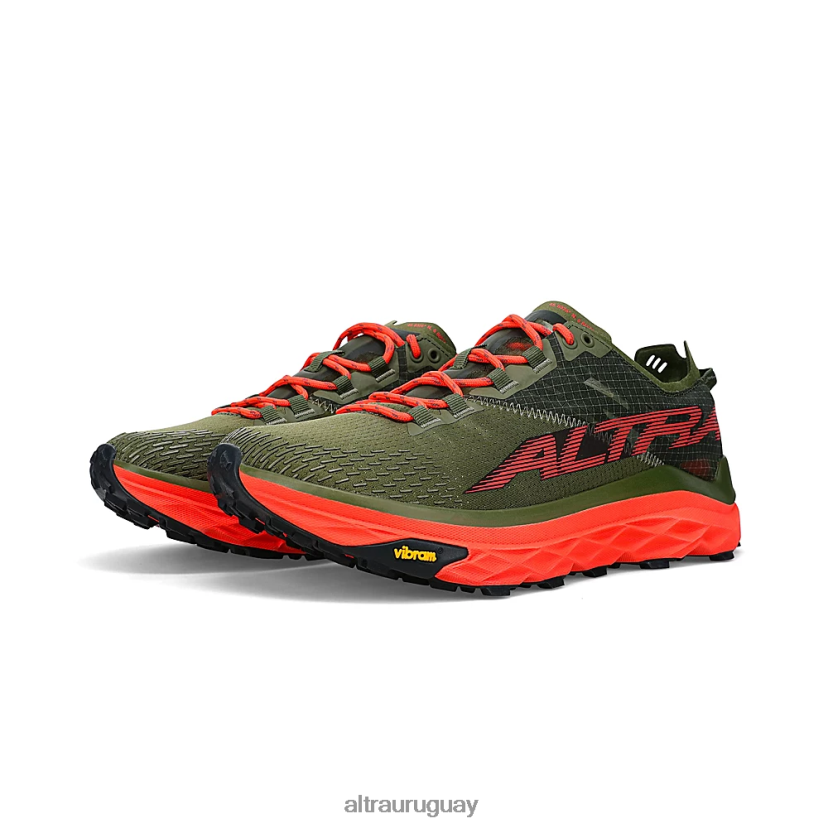 Mont Blanc 8B0NLP213 zapatos de trail hombres aceituna polvorienta Altra