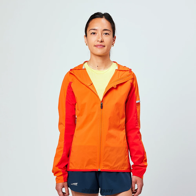 chaqueta cortavientos de trail 8B0NLP168 chaquetas y chalecos mujer naranja roja Altra