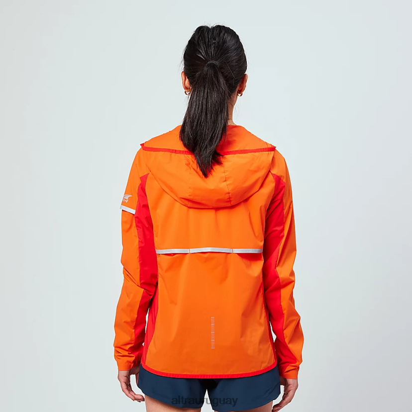 chaqueta cortavientos de trail 8B0NLP168 chaquetas y chalecos mujer naranja roja Altra