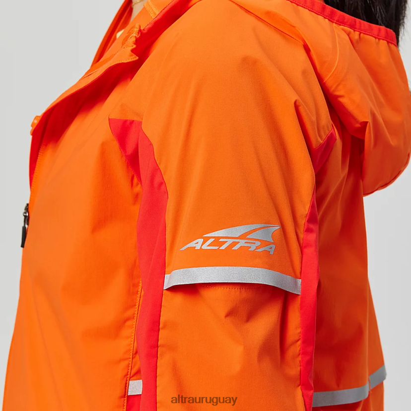 chaqueta cortavientos de trail 8B0NLP168 chaquetas y chalecos mujer naranja roja Altra