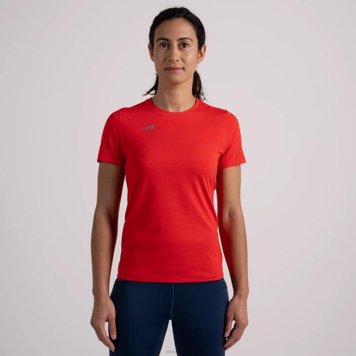 Camiseta de manga corta Core para mujer Fiery Red Heather LR22211 brezo rojo fuego mujer Altra