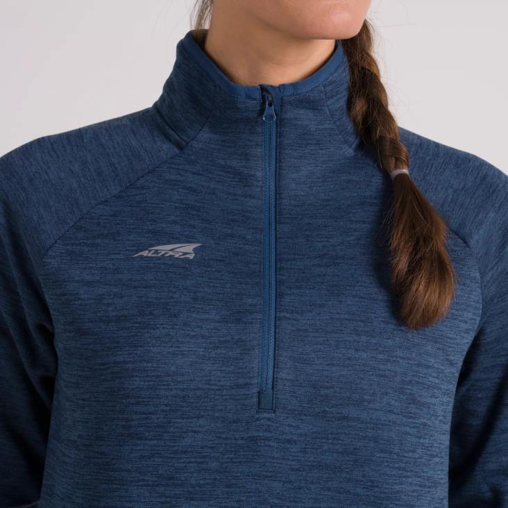 jersey core 1/2 zip para mujer moonlit ocean heather LR22217 Brezo del océano iluminado por la luna mujer Altra