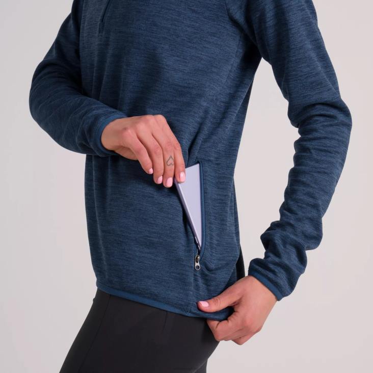 jersey core 1/2 zip para mujer moonlit ocean heather LR22217 Brezo del océano iluminado por la luna mujer Altra