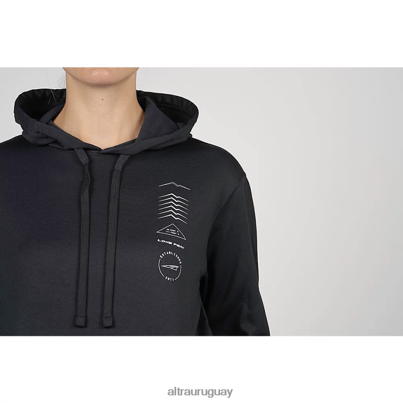 sudadera con capucha leyenda 8B0NLP151 tapas mujer negro Altra