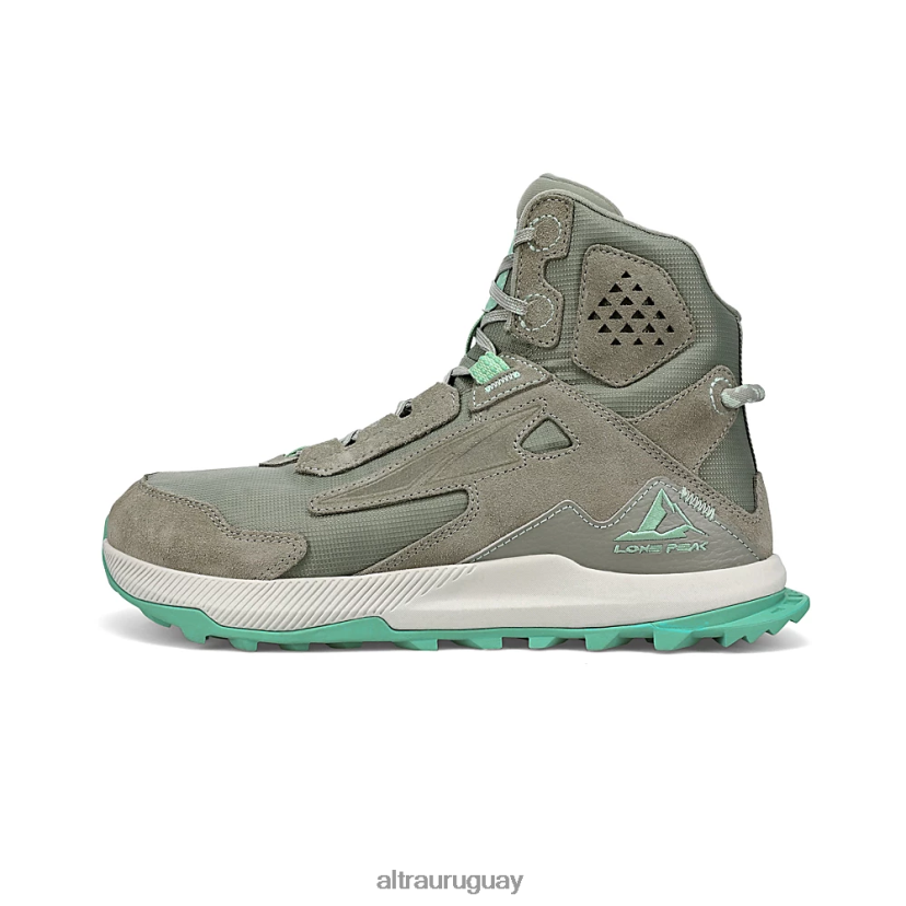 excursionista de pico solitario 2 8B0NLP38 zapatos de trail mujer Verde Gris Altra