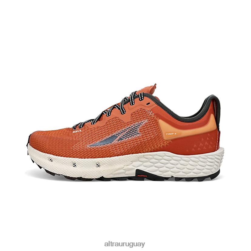 timón 4 8B0NLP22 zapatos de trail mujer naranja roja Altra