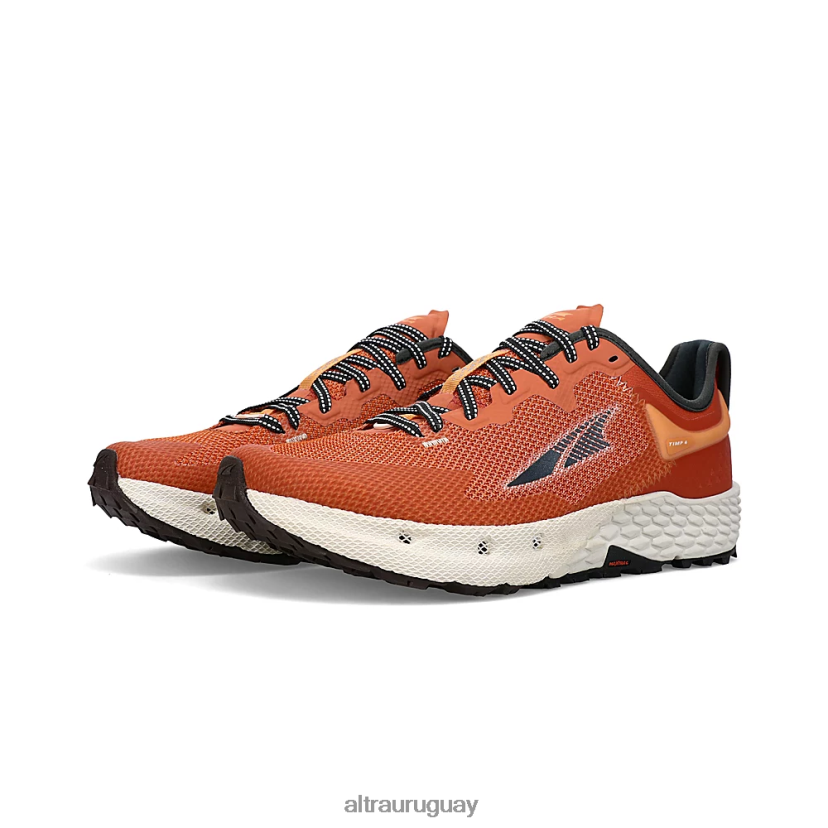 timón 4 8B0NLP22 zapatos de trail mujer naranja roja Altra