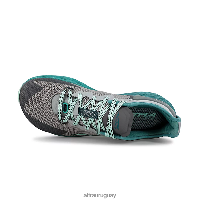 timón 4 8B0NLP25 zapatos de trail mujer gris/verde azulado Altra