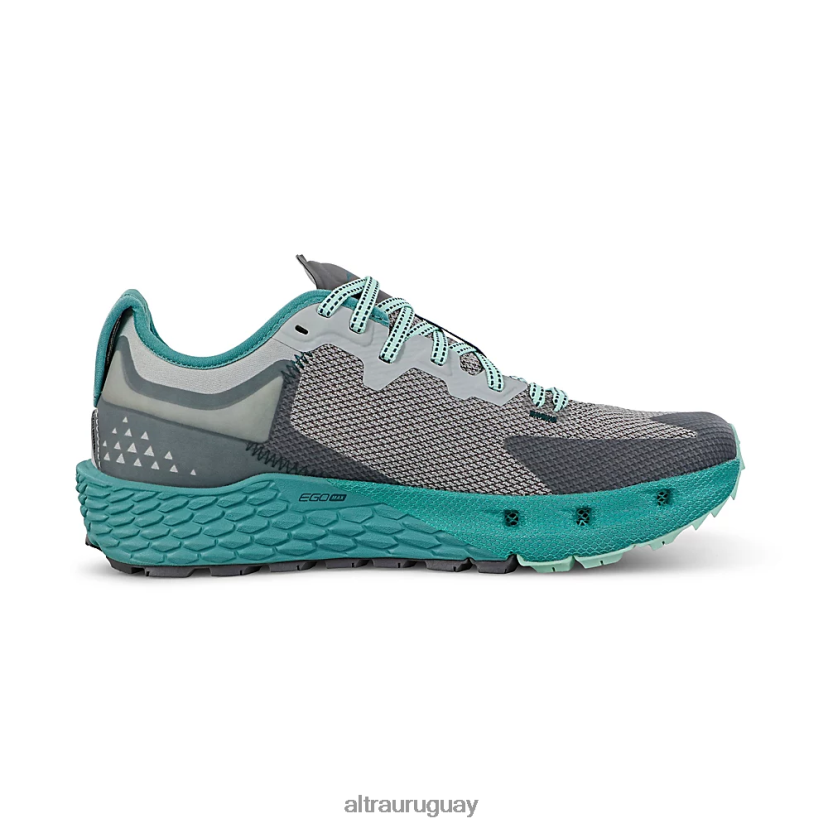 timón 4 8B0NLP25 zapatos de trail mujer gris/verde azulado Altra